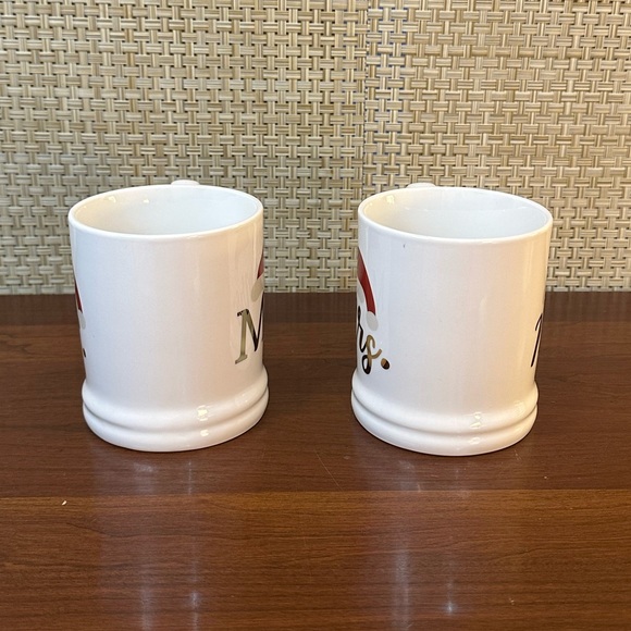 🎄Set of 2 Mr. & Mrs. Stoneware Santa Hat Christmas Mugs 16oz Coffee Cups - Picture 3 of 11